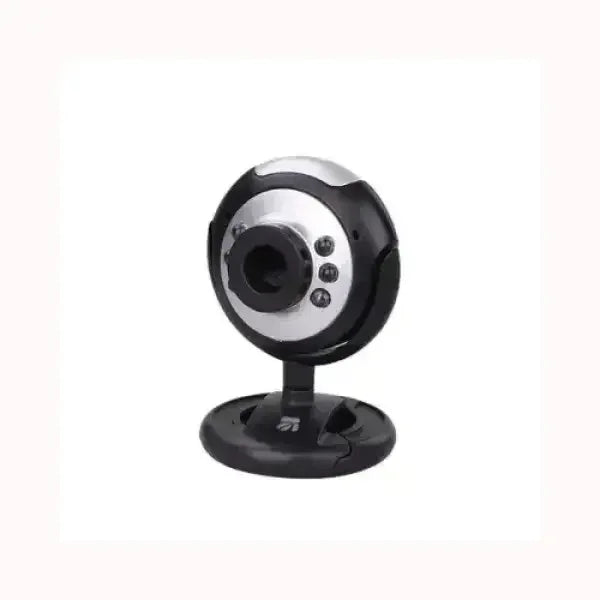 WEBCAM Xtreme rotonda nera e argento con base stabile e lenticola centrale