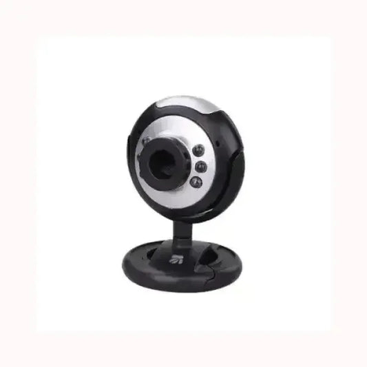 WEBCAM Xtreme rotonda nera e argento con base stabile e lenticola centrale
